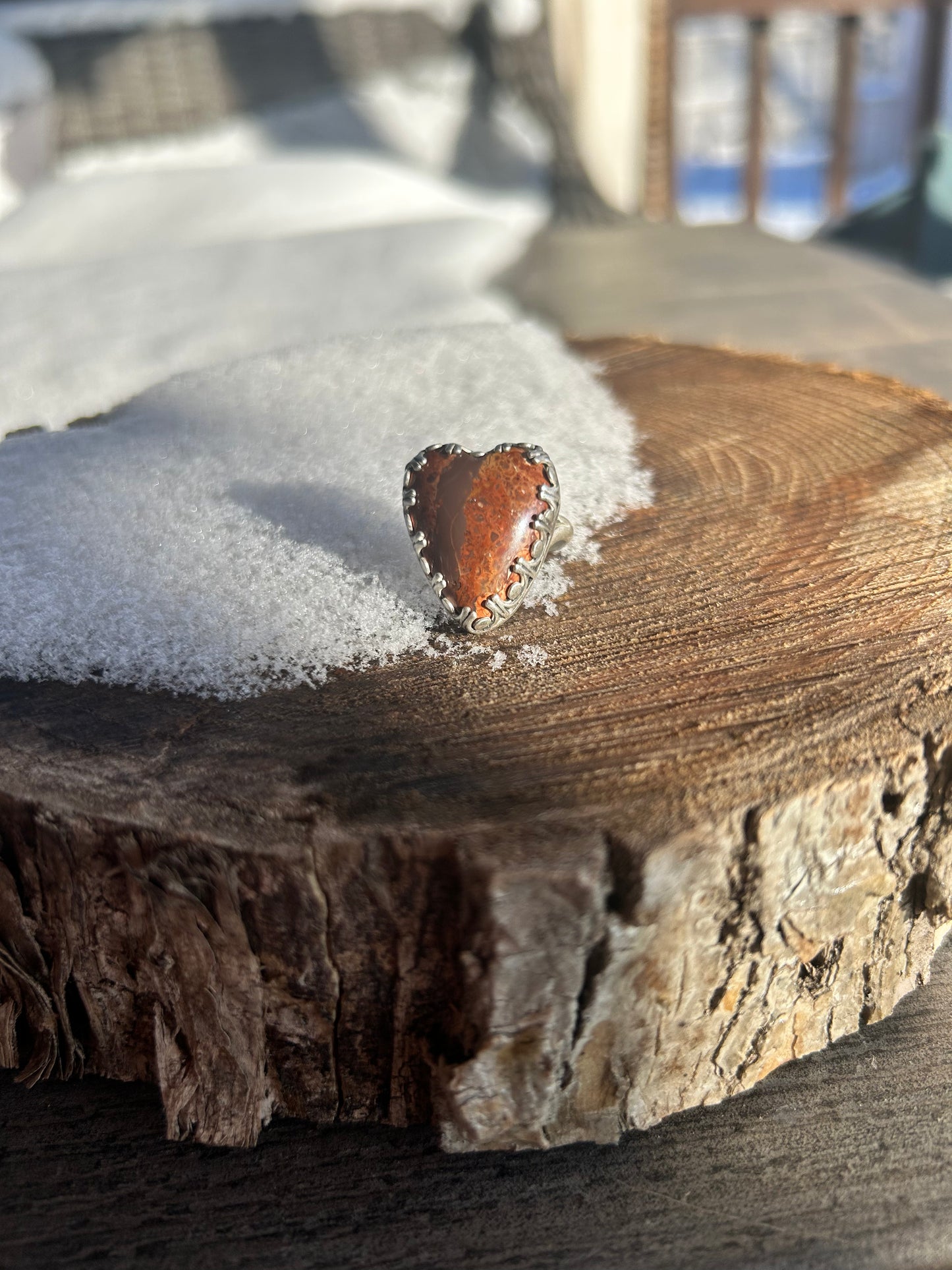 Jasper Bleeding Heart Ring