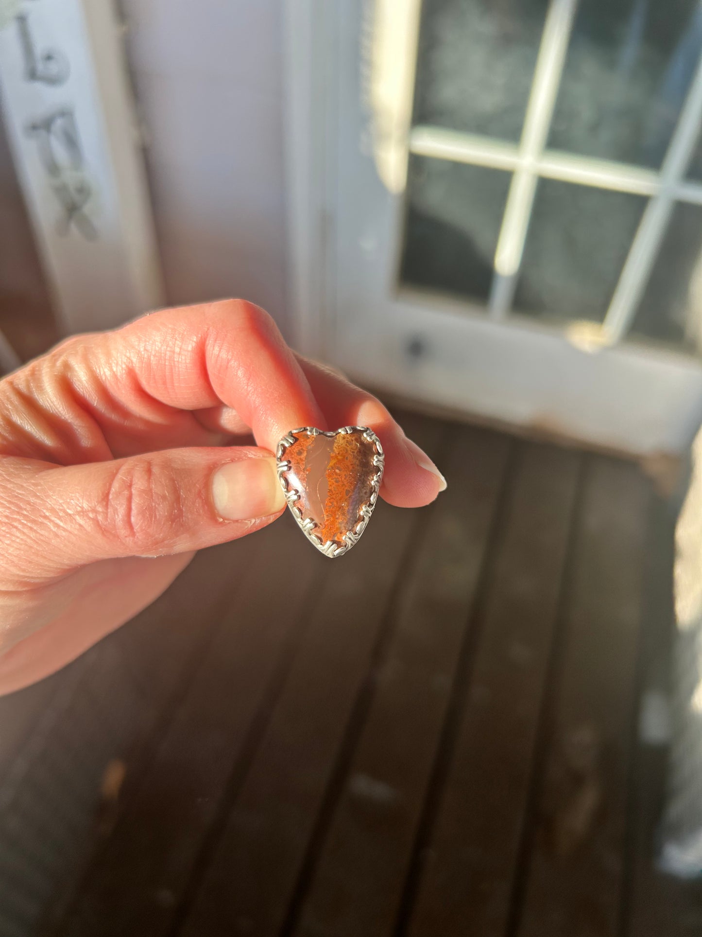 Jasper Bleeding Heart Ring